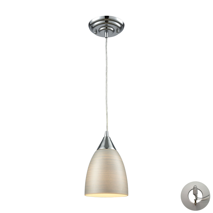 Merida 6' 1 Light Mini Pendant in Polished Chrome with Adapter Kit