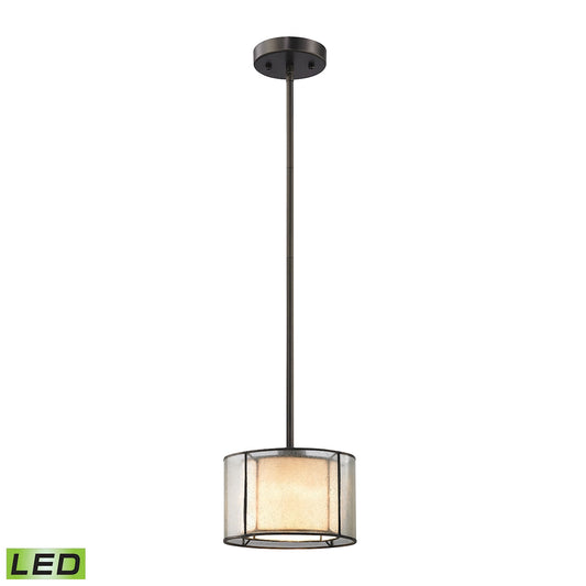 Mirage 8" 1 Light LED Mini Pendant in Tiffany Bronze