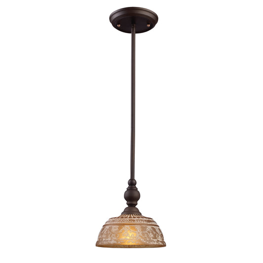 Norwich 8" 1 Light Mini Pendant in Oiled Bronze