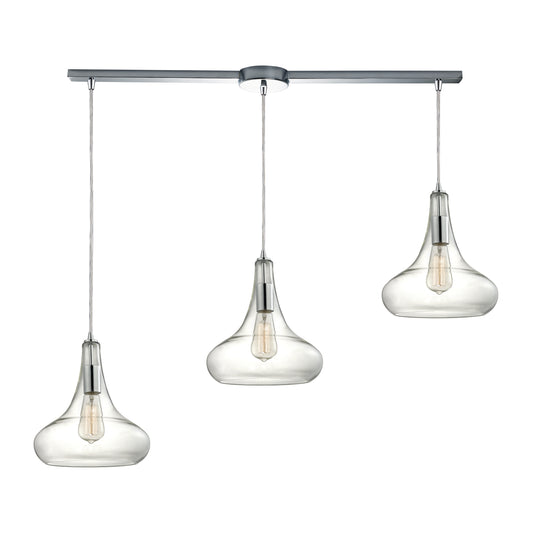 Orbital 36" 3 Light Mini Pendant in Polished Chrome