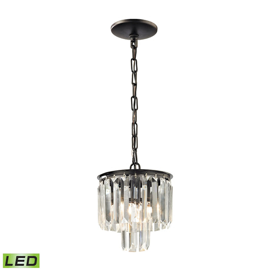 Palacial 9" 1 Light LED Mini Pendant in Oil Rubbed Bronze