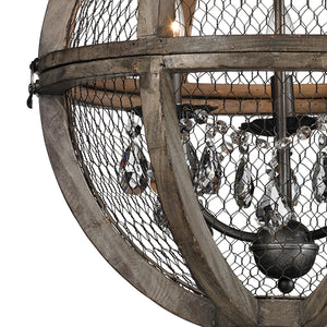 Renaissance Invention 18' 3 Light Pendant in Weathered Zinc