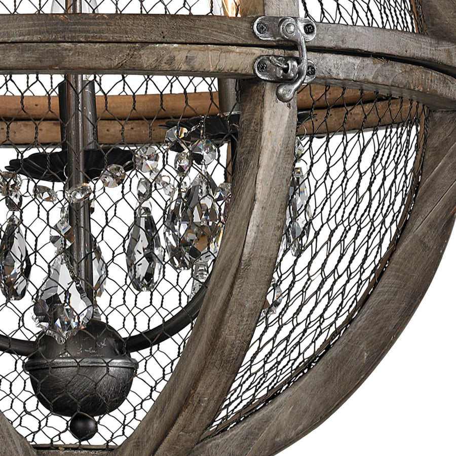 Renaissance Invention 18' 3 Light Pendant in Weathered Zinc