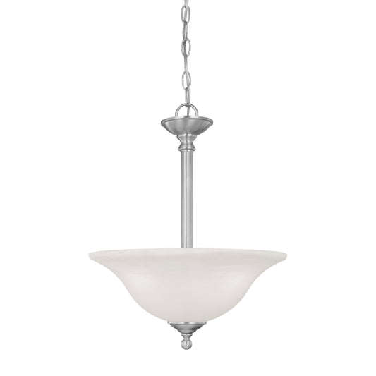 Riva 16" 3 Light Pendant in Brushed Nickel