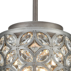 Rosslyn 8' 1 Light Mini Pendant in Weathered Zinc