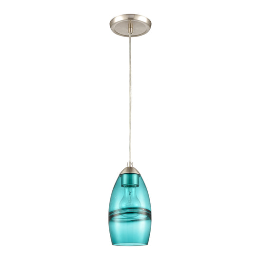 Rousten 5" 1 Light Mini Pendant in Satin Nickel