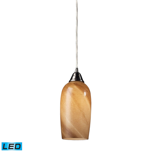 Sandstone 5" 1 Light LED Mini Pendant in Satin Nickel