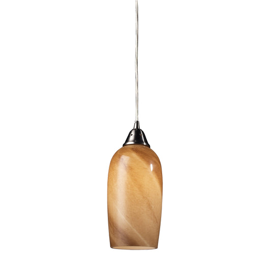 Sandstone 5" 1 Light Mini Pendant in Satin Nickel