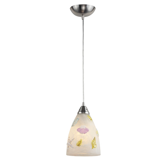 Seashore 7" 1 Light Mini Pendant in Satin Nickel