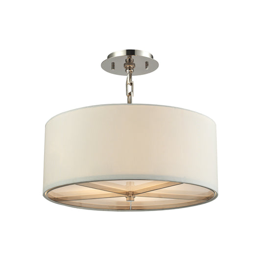 Selma 17" 3 Light Pendant in Polished Nickel