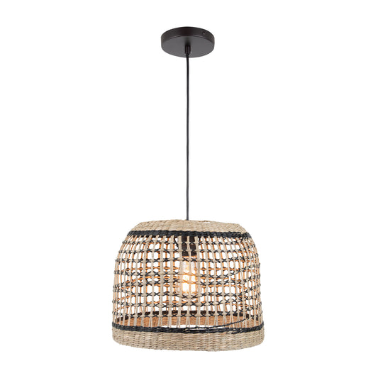 Silay Black 13" 1 Light Pendant in Natural