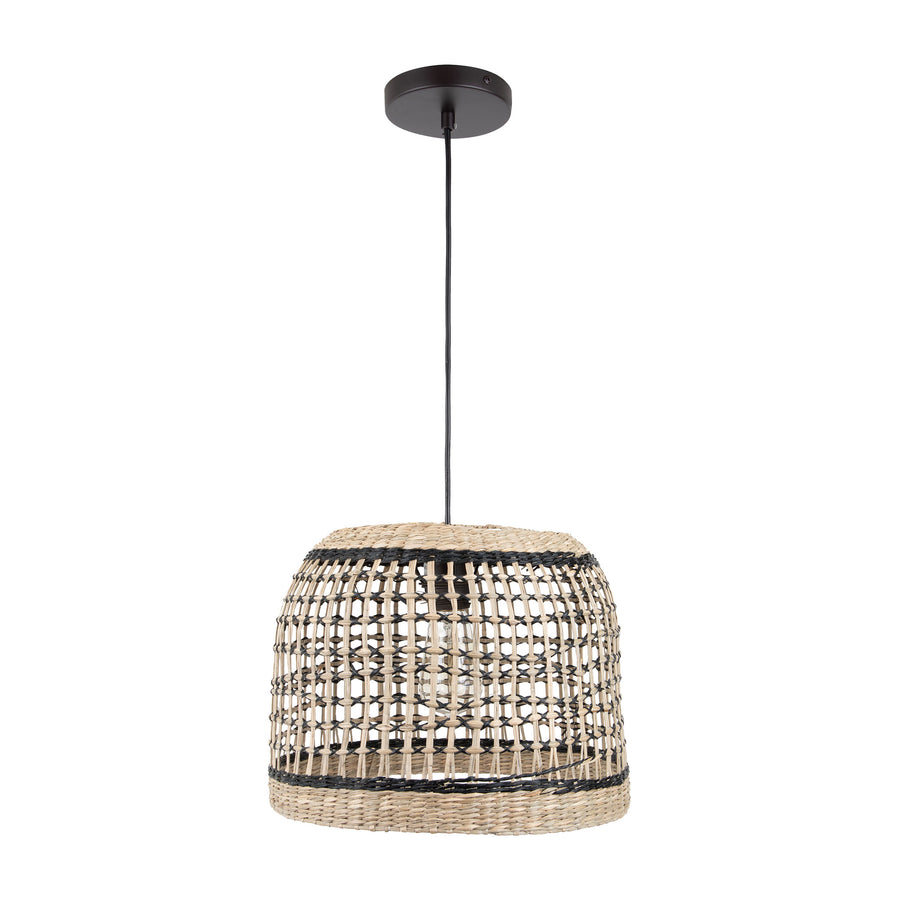 Silay Black 13' 1 Light Pendant in Natural