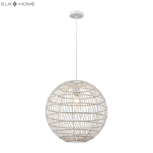 Simoom 19" 1 Light Pendant in White