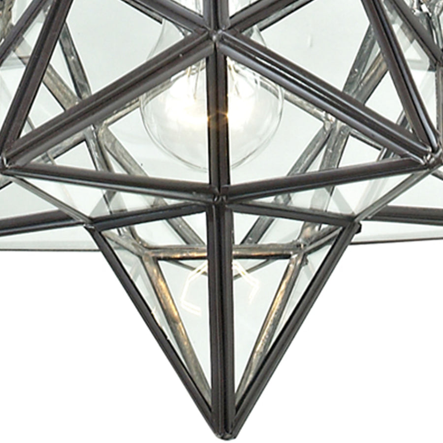 Star 9' 1 Light Mini Pendant in Oil Rubbed Bronze