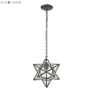 Star 9' 1 Light Mini Pendant in Oil Rubbed Bronze