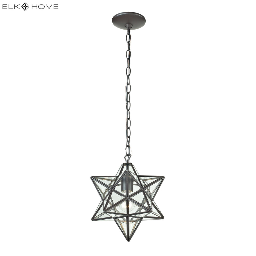 Star 9' 1 Light Mini Pendant in Oil Rubbed Bronze