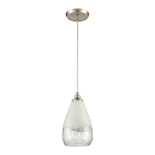 Sugarcoat 6" 1 Light Mini Pendant in Satin Nickel