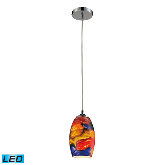 Surrealist 9" 1 Light LED Mini Pendant in Polished Chrome