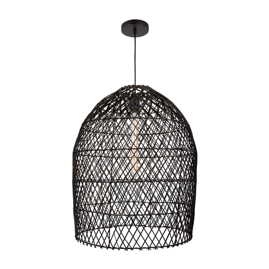 Tabuk 19" 1 Light Pendant in Black