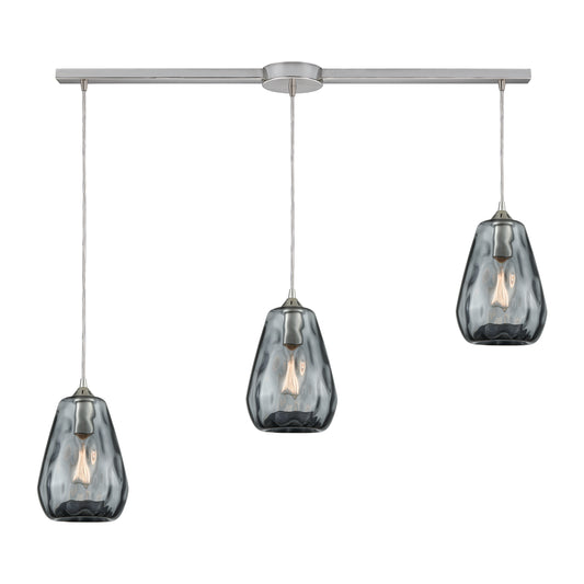 Tulare 38" 3 Light Mini Pendant in Satin Nickel