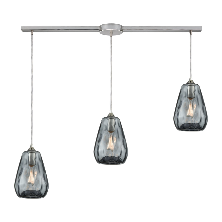 Tulare 38' 3 Light Mini Pendant in Satin Nickel