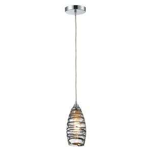 Twister 5' 1 Light Mini Pendant in Polished Chrome