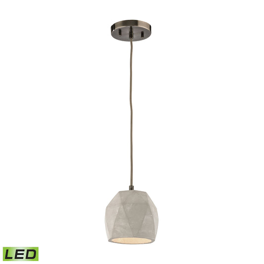 Urban Form 5" 1 Light LED Mini Pendant in Black Nickel