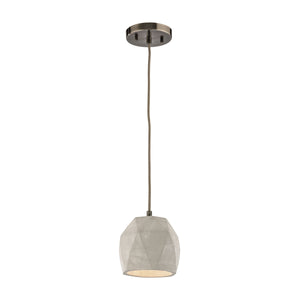 Urban Form 5' 1 Light Mini Pendant in Black Nickel