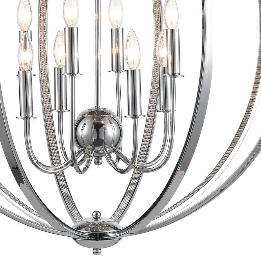 Venue 32' 8 Light Pendant in Chrome