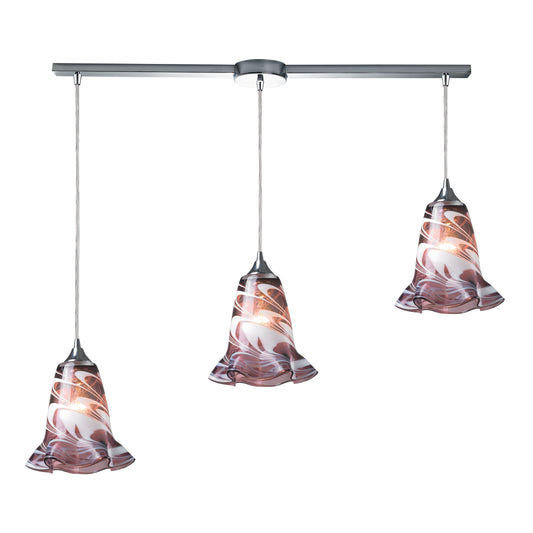 Vestido 36" 3 Light Mini Pendant in Polished Chrome