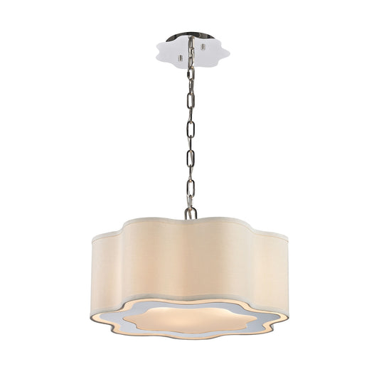 Villoy 18" 3 Light Pendant in Polished Nickel