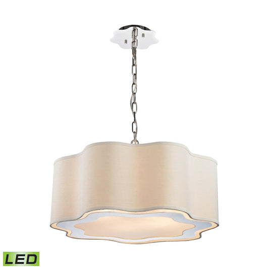 Villoy 24" 6 Light LED Pendant in Polished Nickel