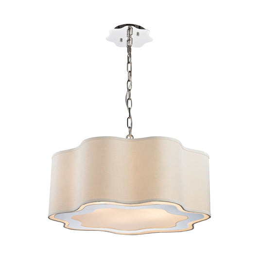 Villoy 24" 6 Light Pendant in Polished Nickel