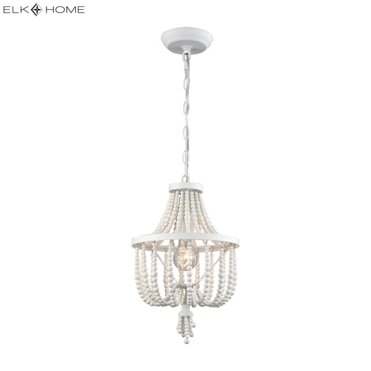 Virgin Queen 10" 1 Light Mini Pendant in White