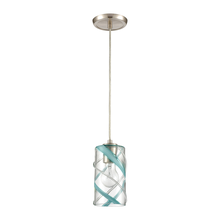 Winter Wind 5' 1 Light Mini Pendant in Satin Nickel