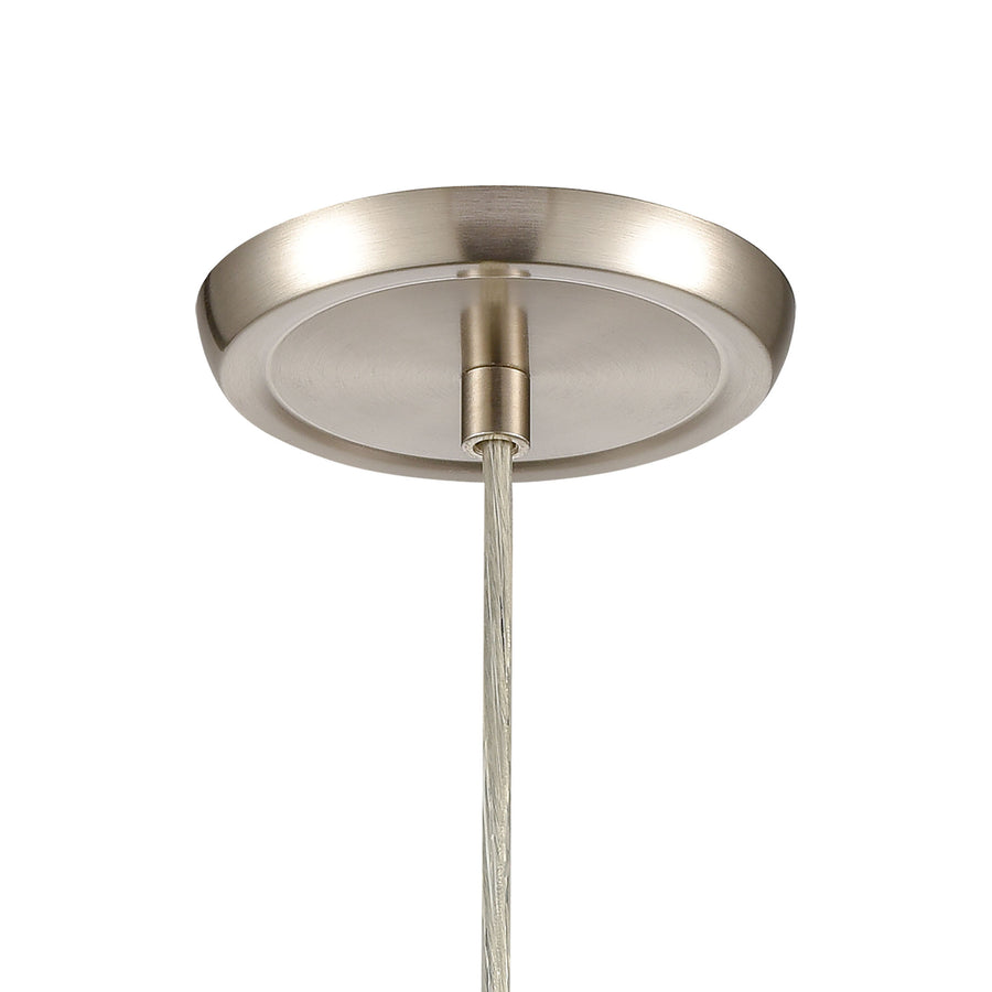 Winter Wind 5' 1 Light Mini Pendant in Satin Nickel