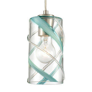 Winter Wind 5' 1 Light Mini Pendant in Satin Nickel