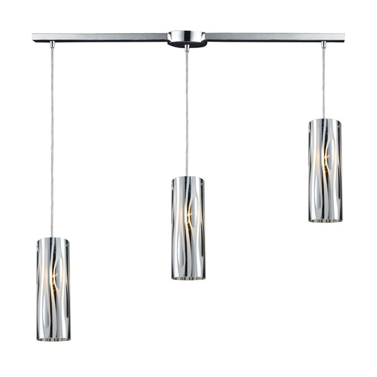 Chromia 36" 3 Light Mini Pendant in Polished Chrome