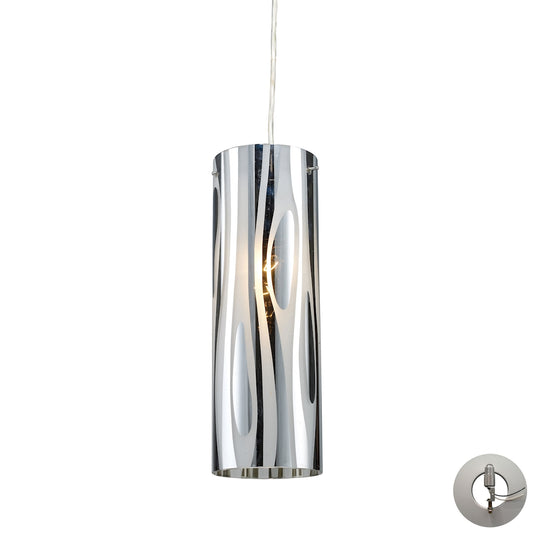 Chromia 4" 1 Light Mini Pendant in Polished Chrome with Adapter Kit