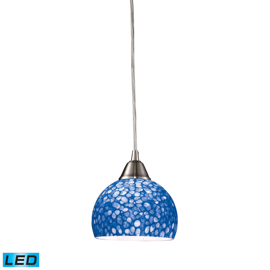 Cira 6" 1 Light LED Mini Pendant in Satin Nickel