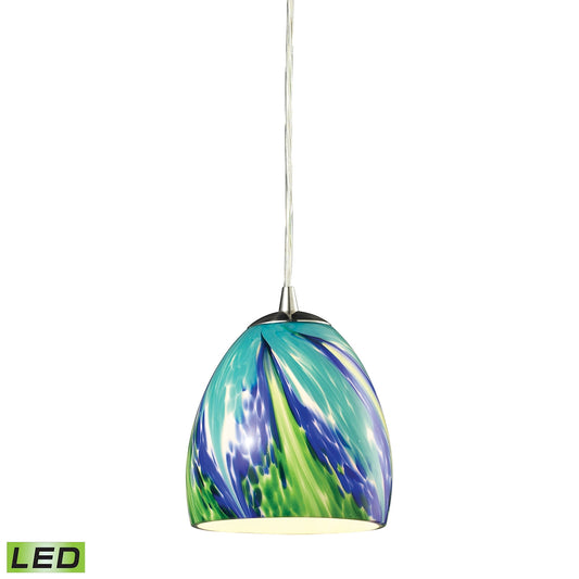 Colorwave 6" 1 Light LED Mini Pendant in Satin Nickel