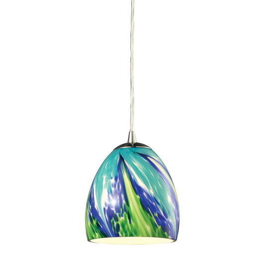 Colorwave 6" 1 Light Mini Pendant in Satin Nickel