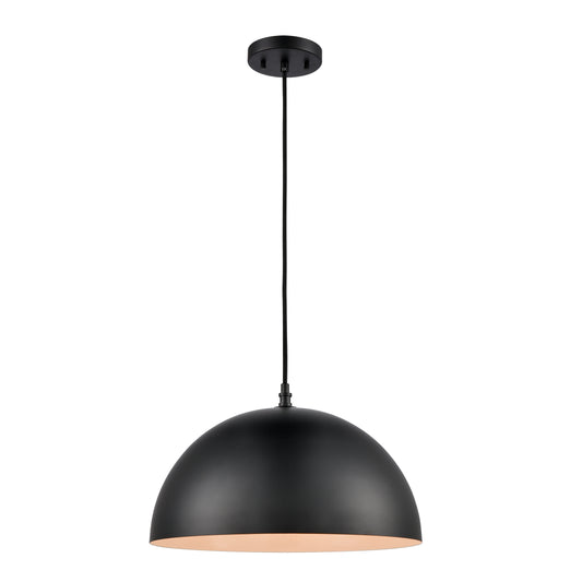 Chelsea 16" 1 Light Pendant in Black