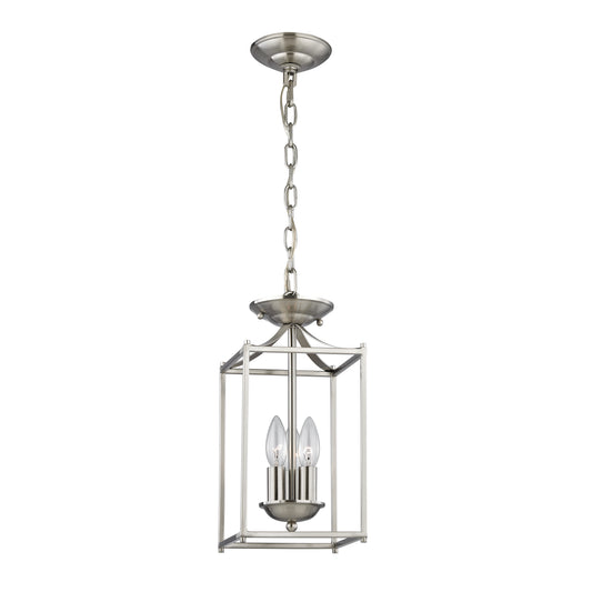 Foyer 7" 3 Light Mini Pendant in Brushed Nickel