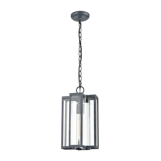 Bianca 1 Light Pendant in Aged Zinc