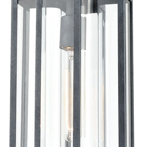 Bianca 1 Light Pendant in Aged Zinc