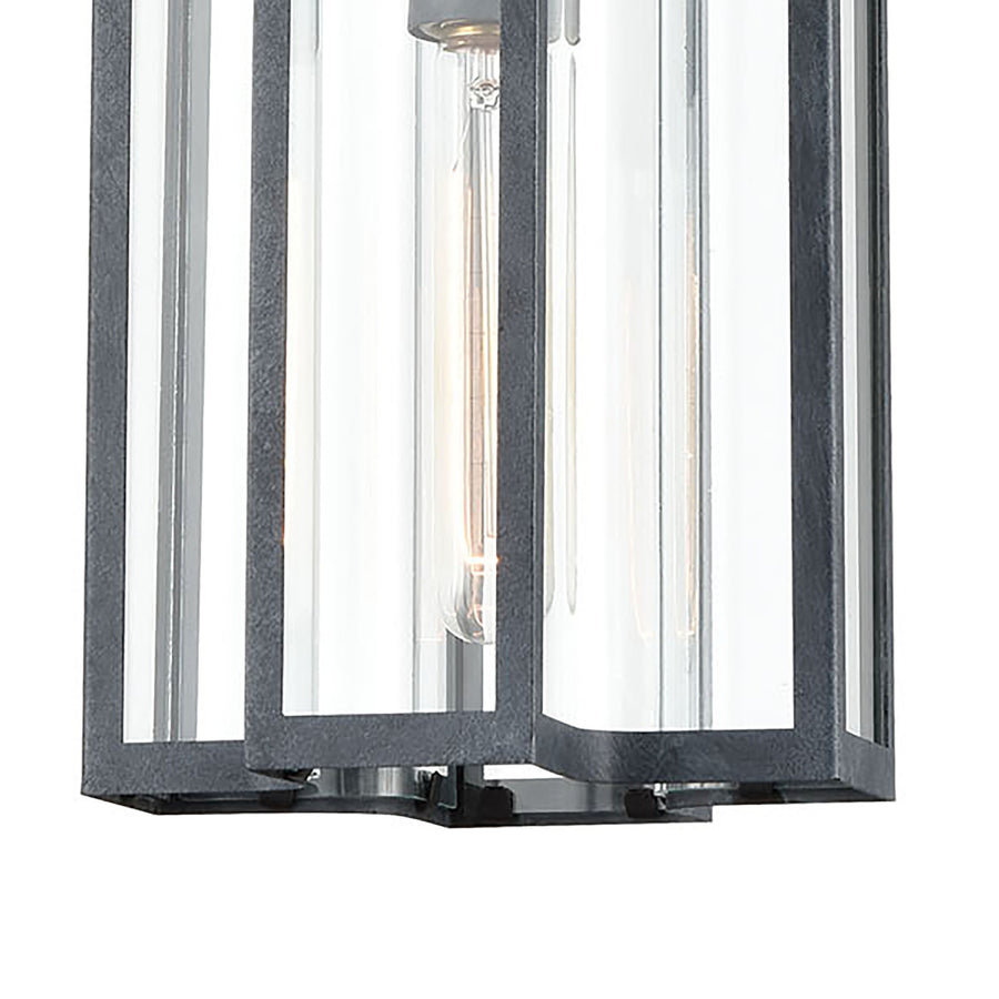 Bianca 1 Light Pendant in Aged Zinc