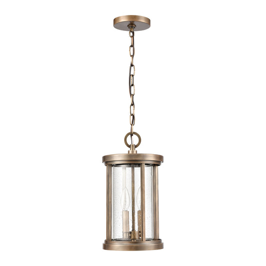 Brison 2 Light Pendant in Vintage Brass