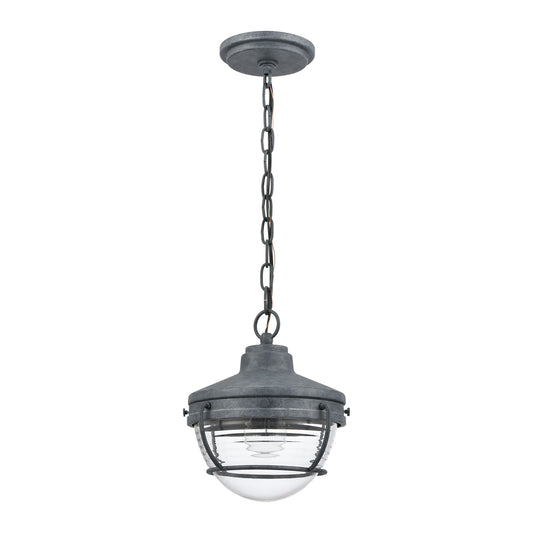 Eastport 11" 1 Light Pendant in Aged Zinc