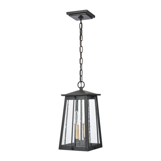 Kirkdale 15" 2 Light Pendant in Matte Black